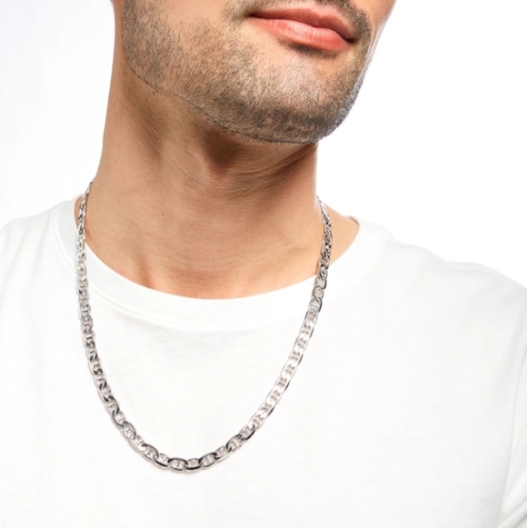 Vintage Heavy Sterling Silver Mariner Link 22